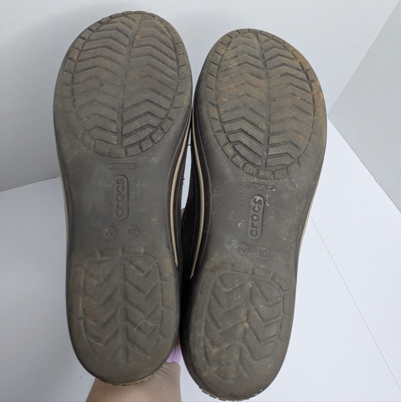 Crocs Brown Sandal Mary Jane Flats 10 Women - Picture 6 of 7